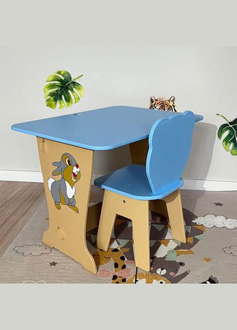 Детский стол! Супер подарок!Столик парта,рисунок зайчик и стульчик детский Медвежонок.Для рисования, обучения, игры No Brand (323223377)