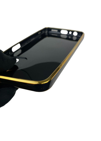 Чохол для Galaxy A05S (SM-A057) з кільцем MagSafe із золотою окантовкою на самсунг а05с чорний gs1 Samsung (366231966)