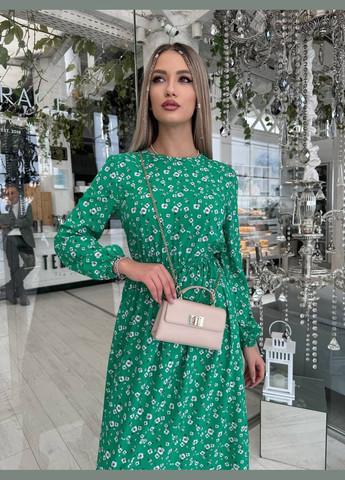 Зеленое женское платье свободного кроя цвет зеленый р.42/44 451426 New Trend