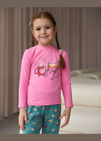 Розовая пижама на девочку со штанами Nicoletta