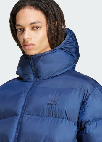 Синяя демисезонная пуховик tonal hooded adidas