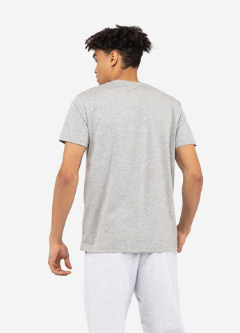 Сіра чоловіча футболка з коротким рукавом колір сірий цб-00243199 Yuki