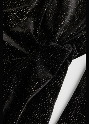 Черное коктейльное платье из джерси с узлом H&M однотонное