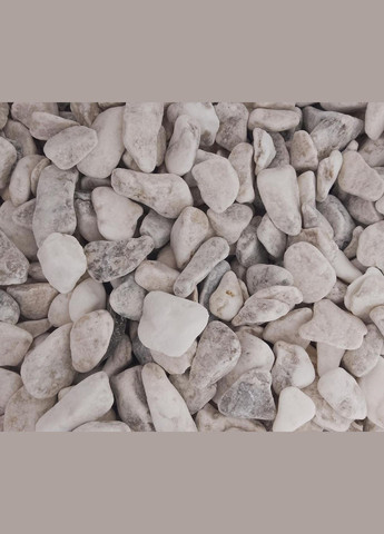 Галька мармурова 20-40 мм Біло-сіра 5 кг Дніпро (340542912)