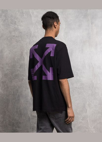 Чорна футболка з коротким рукавом Off-White