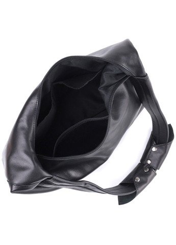 Практична жіноча сумка на плече з гладкої натуральної шкіри 22828 Чорна Shvigel (307053982)