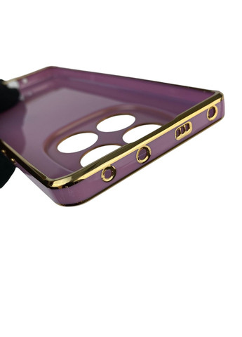 Чехол для Redmi Note 14 Pro 5G с кольцом MagSafe с золотой окантовкой редми нот 14 про черничный gs1 Xiaomi (366230472)