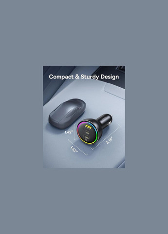 Автомобільний зарядний 152.5W BSCC-ZX-CCL 2C+U +cable black Baseus (346496624)