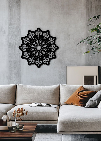 Современный декор стен, современные картины для интерьера "Цветочная мандала", стиль лофт 50х50 см Woodyard (291412171)