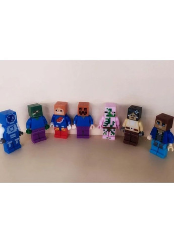 Комплект фигурок Майнкрафт 12 штук, набор фигурок героев игр, движущихся с оружием. No Brand (361669614)