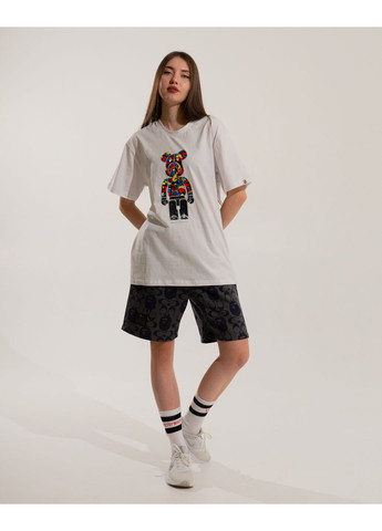 Футболка біла Bape A Bathing Ape x Medicom Toy Camo Bear White Tee Womens - (356677804)