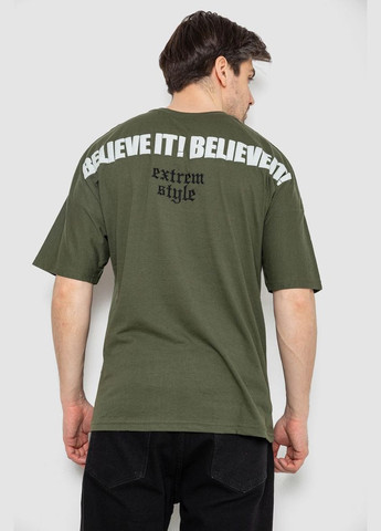 Хаки (оливковая) футболка мужская с принтом,, 244r2126 Andi