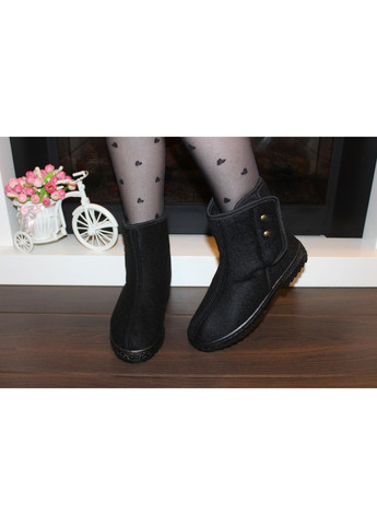 Чоботи дутики жіночі зимові чорні з повсті No Brand Чоботи жіночі зимові (368726647)