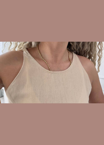 Світло-бежева повсякденний, кежуал жіноча сукня Style Point однотонна