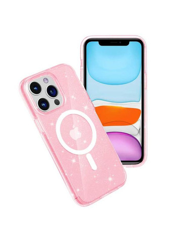Чохол TPU Galaxy Sparkle (MagFit) для Apple iPhone 13 Pro (6.1\") Рожевий Epik (372972646)