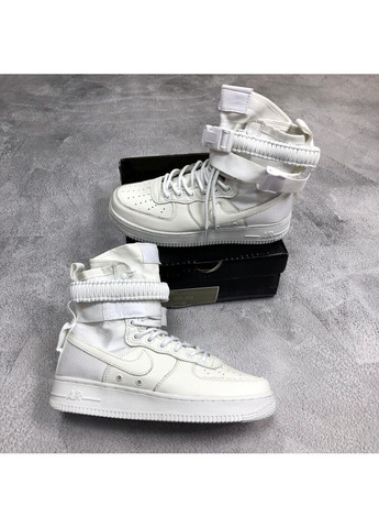 Белые демисезонные кроссовки мужские nike special fled air force 1 white найк No Brand