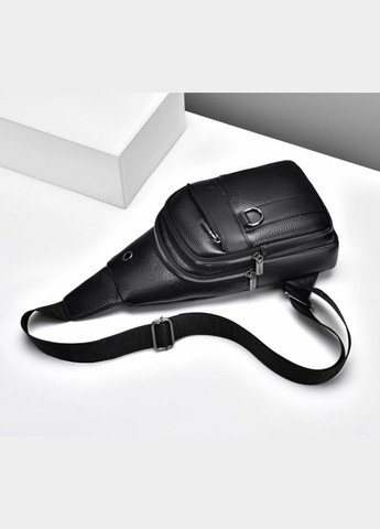 Мужская сумка бананка на грудь черный No Brand (314454982)