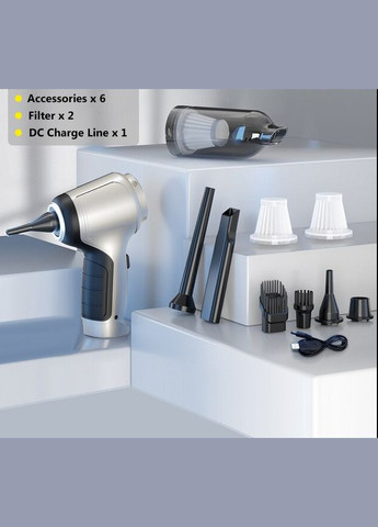 Бездротовий автомобільний пилосос Vacuum Cleaner HL-107 PRO Version фільтр 3шт SOUZ VACUUM (337173516)