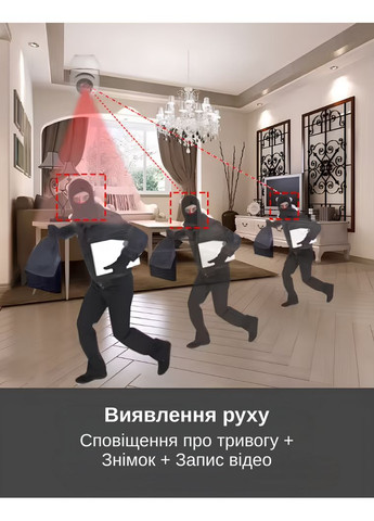 IP-камера поворотна XON SmartCam Wi-Fi 1080P (ETWEW21YW 3664) Біла XON E-Tech (357435822)