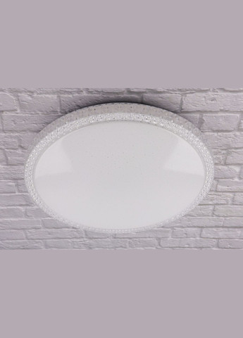 Современный круглый потолочный светильник LED для комнаты кухни ванной с пультом 25708 Белый 6х39х39 см. Sunnysky (364497223)