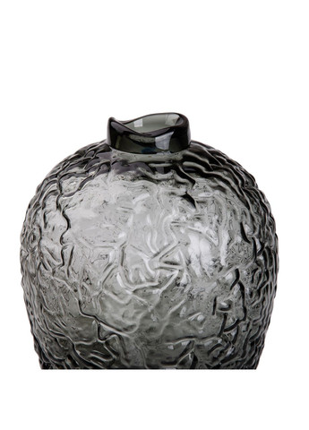 Ваза для квітів зі скла, декоративна кругла, 30 см, сіра HP-1731 Yiwu (370800799)