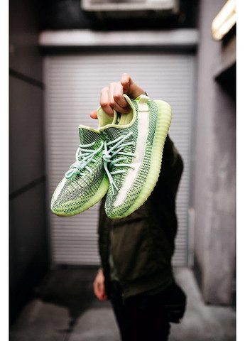 Зелені Осінні кросівки чоловічі adidas yeezy boost 350 v2 yeez reel reflective адідас ізі буст No Brand