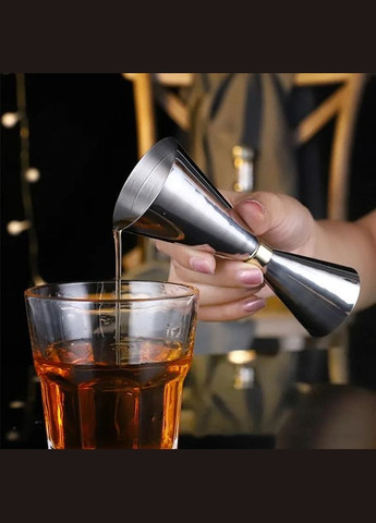 Джиггер Мистер Слим Bar House 25/50 мл с делениями 5,10,15,20,25 / 10,20,30,40 мл Серебристый No Brand (341827945)