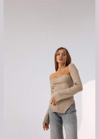 Кофта в рубчик з гарним вирізом Україна (327880176)