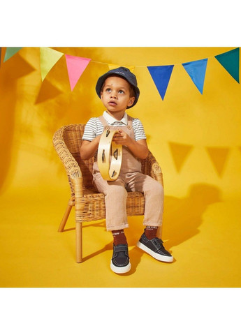 Белая детская футболка-поло для мальчика Kiabi в полоску