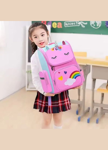 Шкільний рюкзак для дівчат з Єдинорогом Purple Unicorn фіолетовий 27х14х41 см No Brand (330245678)
