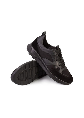 Черные демисезонные кроссовки мужские бренда 9200552_(1) ModaMilano