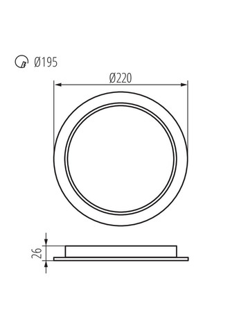 Точечный светильник 36514 Tavo LED 1x24W 4000K 2600Lm IP20 Kanlux (305759051)