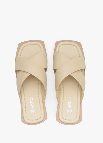Шльопанці, колір бежевий Estro (327810436)