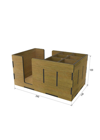 Органайзер деревянный тёмный орех 240х145х120 мм Ekostar (367609662)