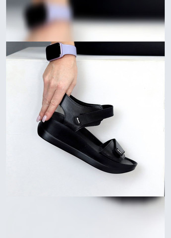 Жіночі чорні босоніжки шкіряні натуральні чорного кольору сандалі шкіра Viki босоніжки (290187055)