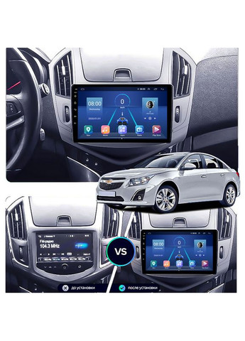 Штатная магнитола для Chevrolet Cruze I Рестайлинг 2012-2016 экран 9" 6/128Gb 4G Wi-Fi GPS Top Шевро 3шт Lesko (336206091)