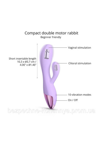 Вибратор-кролик FUNKY BUNNY - VIVA MAUVE Love To Love (371390844)