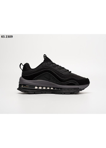 Черные демисезонные кроссовки мужские nike air max 97 futura black найк аир макс 97 No Brand