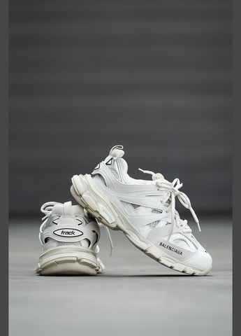 Білі Осінні кросівки чоловічі і жіночі balenciaga track white | баленсіага трек білі No Brand