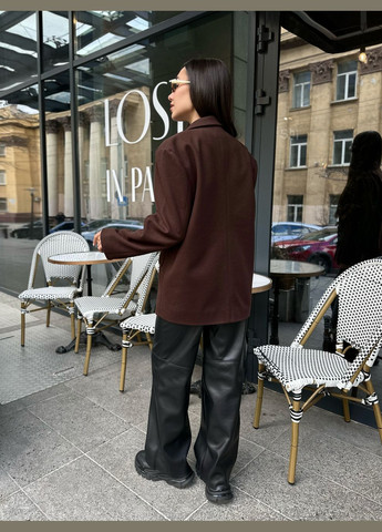 Коричнева демісезонна жакет на підкладці куртка-піджак SRS