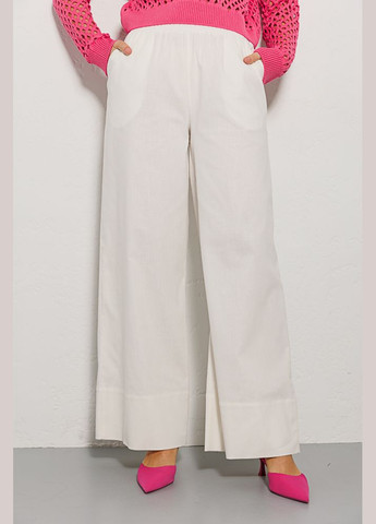 Женские льняные штаны бежевого цвета Arjen (294907309)