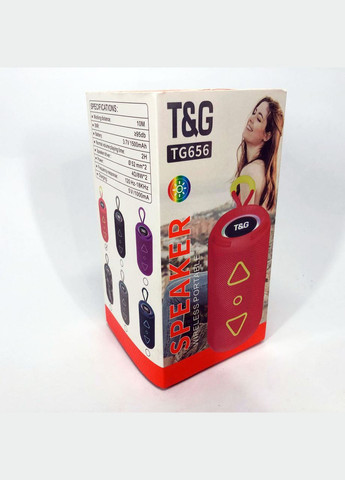 Bluetooth колонка портативная TG656 FM-радио, аккумуляторная колонка для музыки. Цвет: корасный No Brand (359474494)