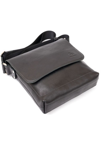 Кожаная сумка кросс боди мужская мессенджер через плечо черная 11333 Grande Pelle (329195830)