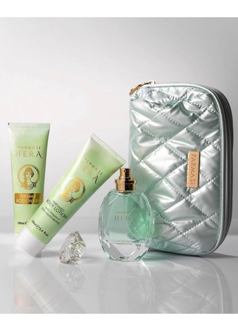 Набор парфюмированная вода + гель для душа + лосьон для теля + косметичка Hera Farmasi (370604380)