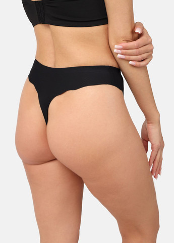 Трусы бесшовные стринги, женские цвет черный CB-00276250 Donafen (332164168)