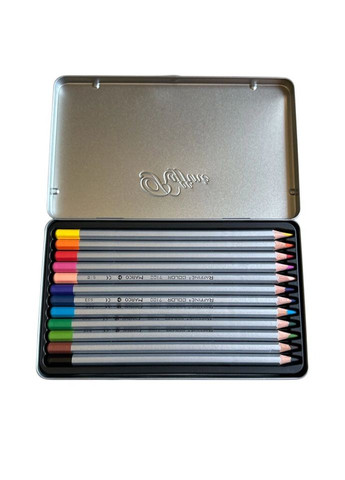Карандаши шестигранные 12 цветов, в металлической упаковке "Reffine" Marco (340673644)