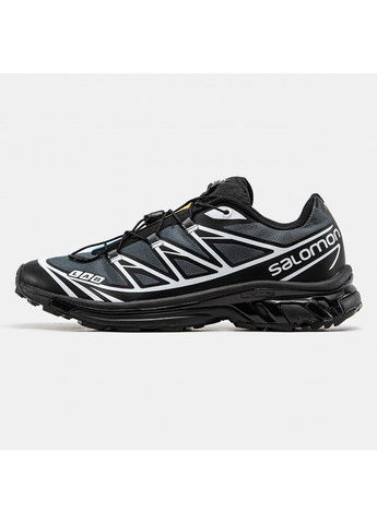 Черные демисезонные кроссовки мужские salomon xt- 6 soft ground black white саломон xt-6 No Brand