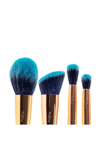 Набір пензликів для макіяжу в металевій коробці Poni Еffect, 4 шт No Brand (338426601)