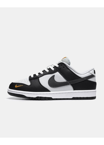 КРОССОВКИ ЖЕНСКИЕ NIKE DUNK LOW MINI SWOOSH - BLACK TOTAL ORANGE НАЙК СБ ДАНК No Brand чёрные демисезоны (367171363)
