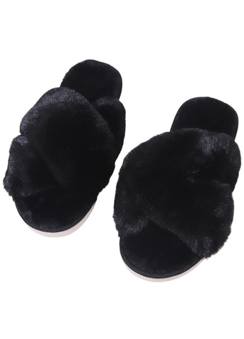 Черные женские домашние тапочки из искусственного меха fluffy comfort (1994 01) 38-39 Macarena